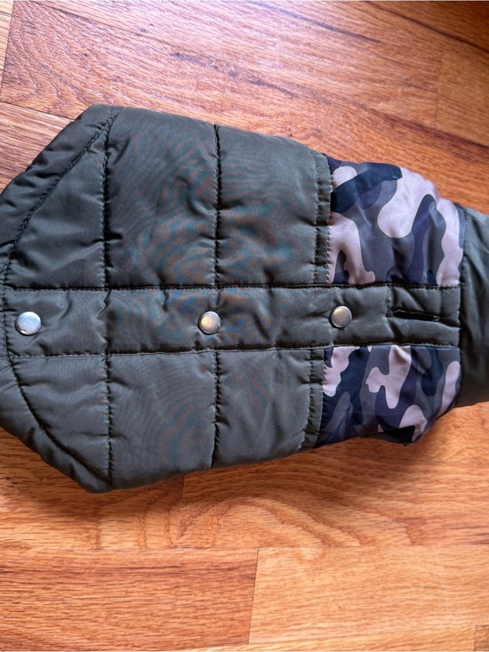 Other - Quilted Olive Green & Camo Dog Jacket